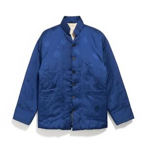 VTG 70s Plum Blossoms blue Chinese silk mandarin style jacket women’s large